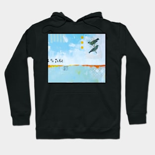 Picture of an original painting, blue birds Hoodie